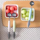 Нож-Ложка 2 в 1 из нержавеющей стали с двойной головкой, нож для резки фруктов, арбуза, мороженого, шариков, кухонные принадлежности