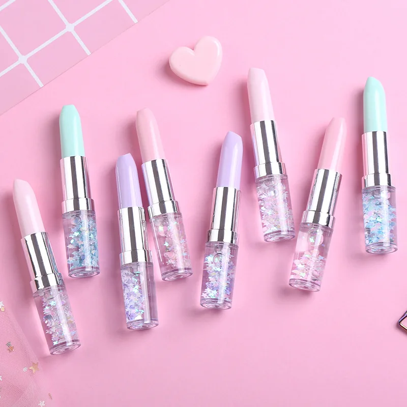1 шт. губная помада Форма гелевая ручка с креативным дизайном и сверкающим узором