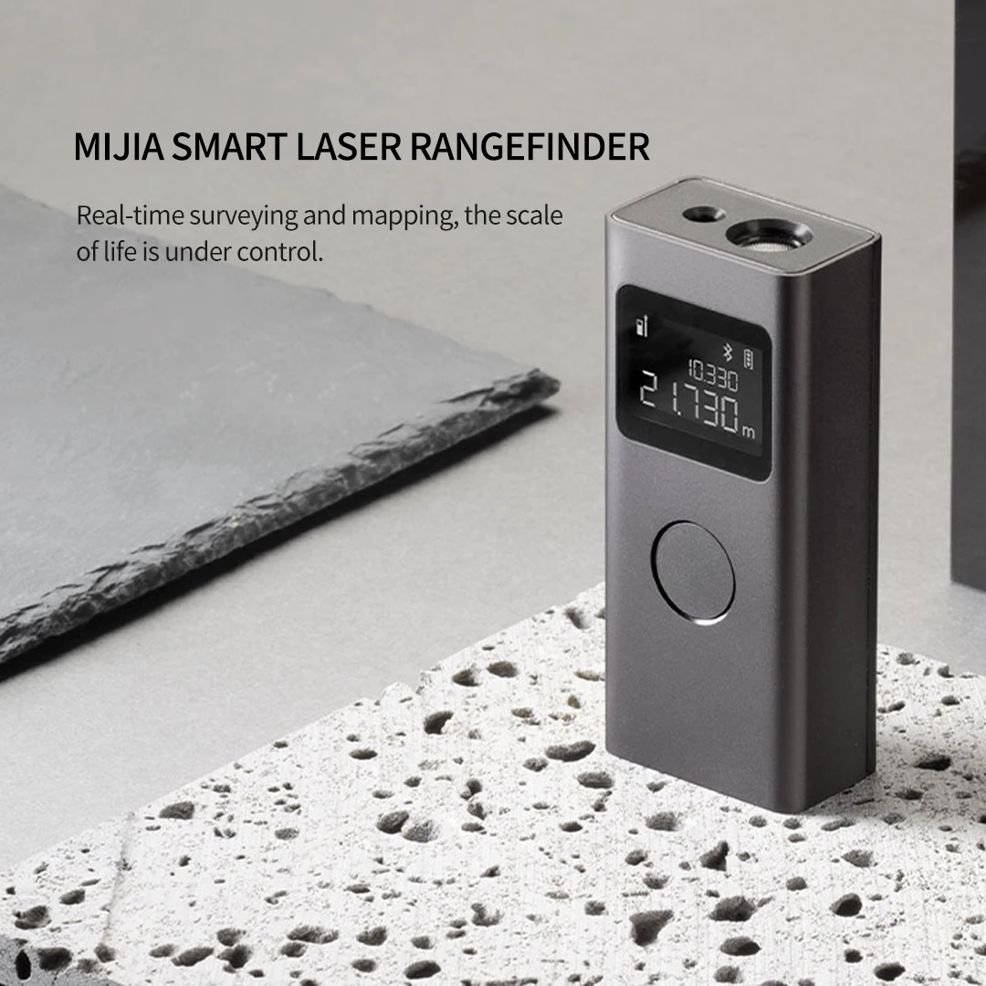 Умный лазерный дальномер Xiaomi Mijia высокоточный измеритель 3 мм 40 м Type-C зарядка