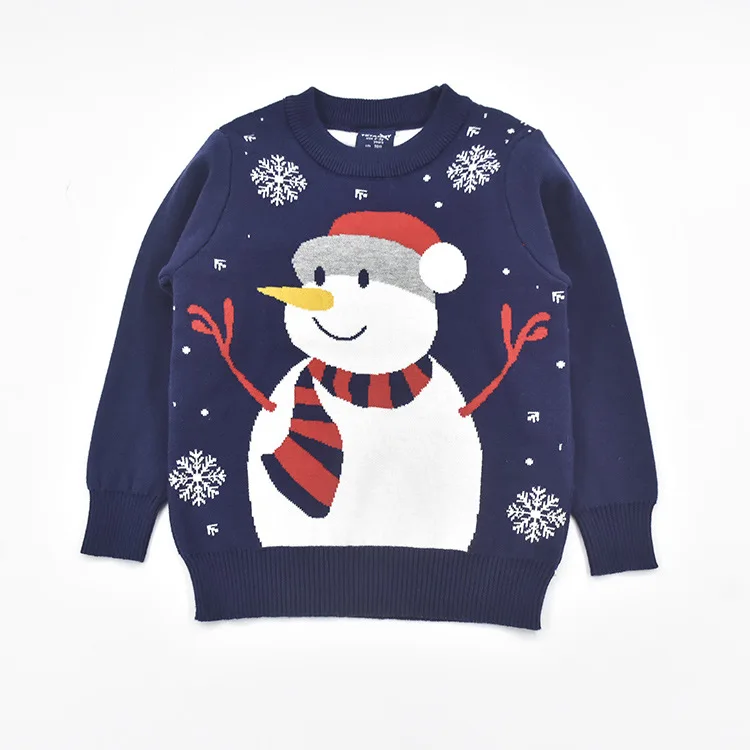 Рождественский свитер для мальчиков детские шерстяные трикотажные свитера с