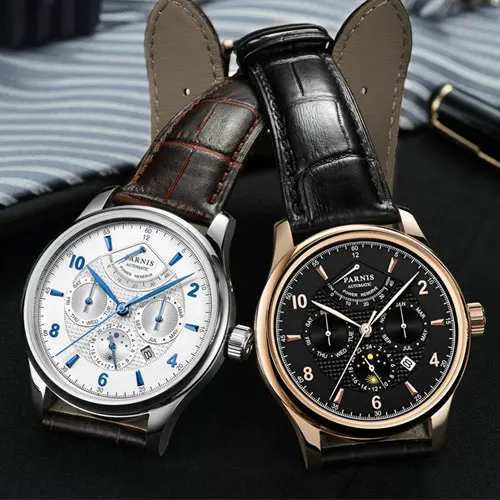 Мужские многофункциональные автоматические часы с сапфировым стеклом 42 мм