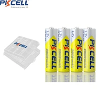 4pcs pkcell aa battery rechargeable battery 1 2v 2800mah nimh 2a rechargeable battery and 1pcs battery holder boxes cases