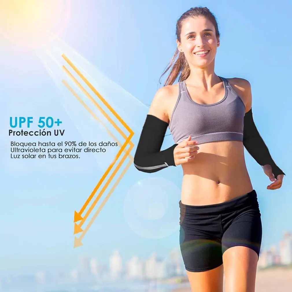 

Unisex Cooling Arm Sleeves MTB Elbow Cover Cycling Run Fishing UV Sun Protection Outdo Women Quick Dry Nylon Cool Arm Sleeves