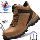 Зимние ботинки, Мужская защитная обувь, неразрушаемая рабочая обувь, непрокалываемые рабочие кроссовки, мужская обувь со стальным носком, рабочие защитные ботинки