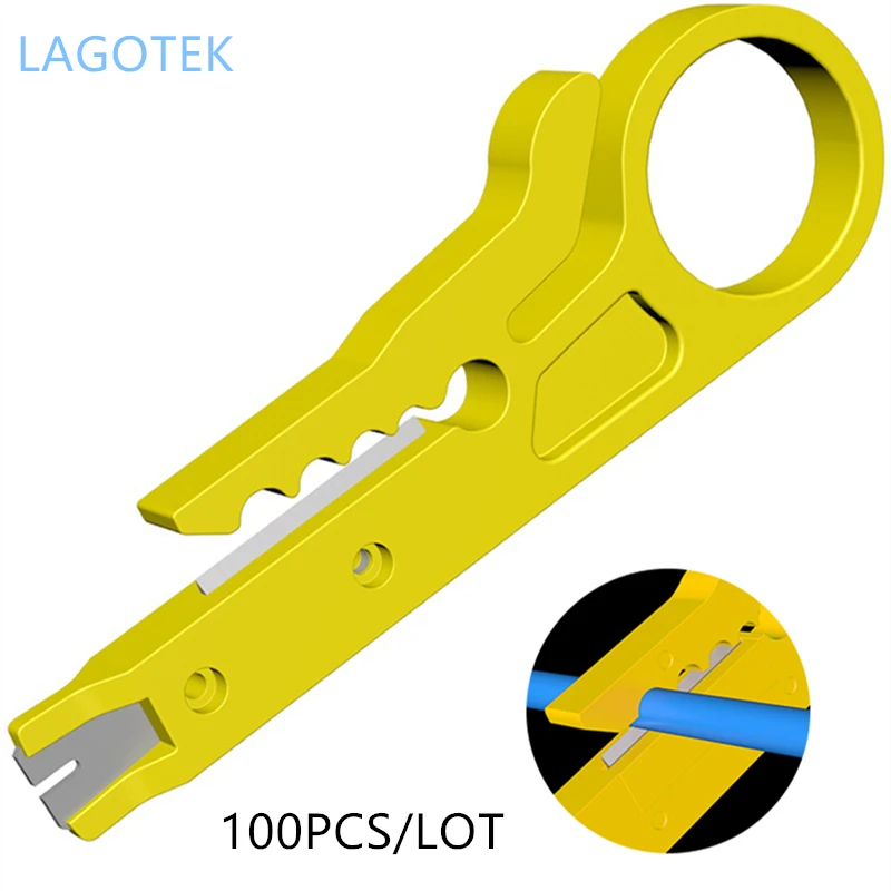 100 шт./лот мини портативный инструмент для зачистки проводов нож Обжимные Щипцы