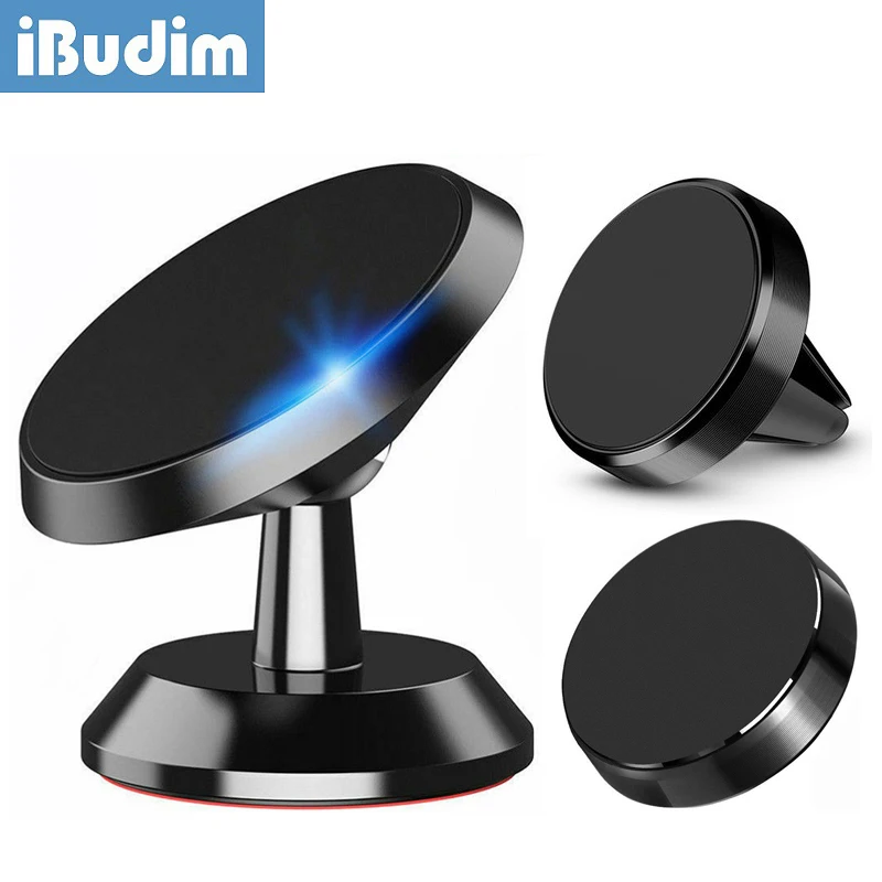 

iBudim Magnetic Car Phone Holder Car Air Vent Magnet Smartphone Holder Universal Mobile Phone GPS Support For iPhone 12 Pro Max