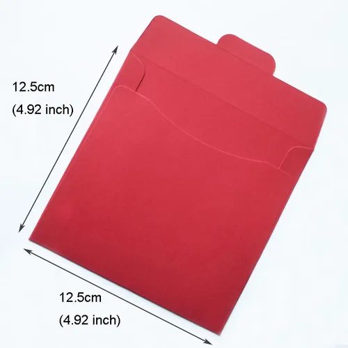 5pcs red 5 шт. черный белый красный крафт бумажный подарочный пакет CD сумки Винтажный конверт для карт Скрапбукинг подарок канцелярский конверт - Цвет: 5pcs red