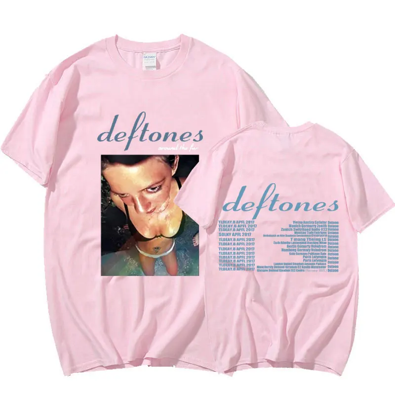 Deftones Around The Fur Tour Band Concert T-Shirt Punk Hippie T-Shirts Goth Retro Grunge Tee Shirt for Unisex Streetwear images - 6