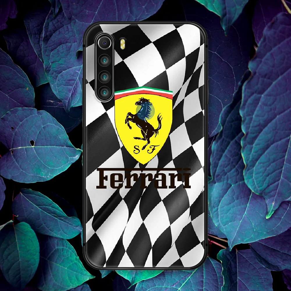 

Ferrare Italian Luxury Sport Car Phone Case For Xiaomi Redmi Note 7 8 8T 9 9S 4X 7 7A 9A K30 Pro Ultra black Prime Fashion Back