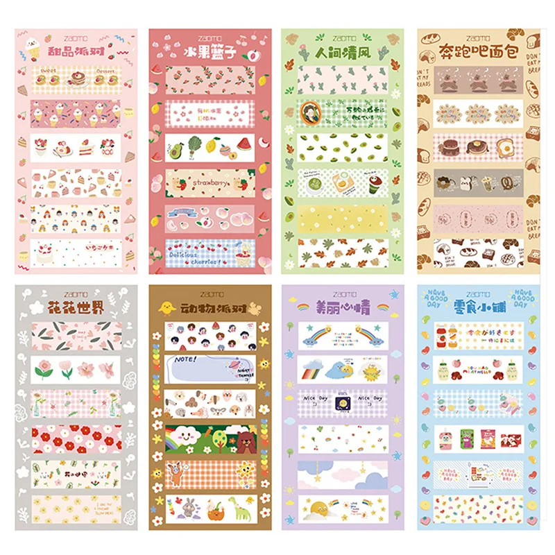 

Decorative Snack Sticky Note Bread Flower Fruit Memo Pads for Scrapbooking Decoration