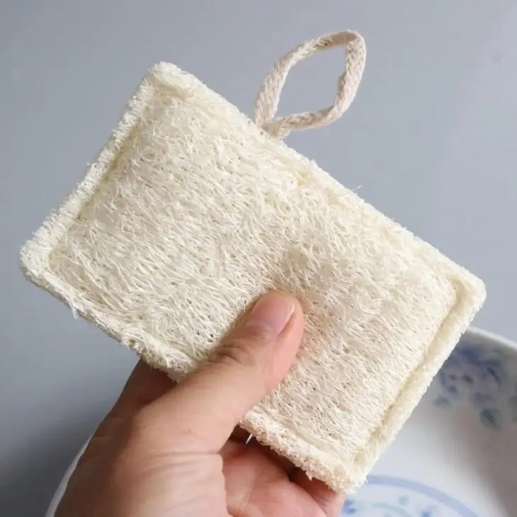 

11*7CM Natural Loofah Pad Rectangle Shaped Exfoliating Luffa Remove the Dead Skin Perfect For Bath Shower And Spa LX2178