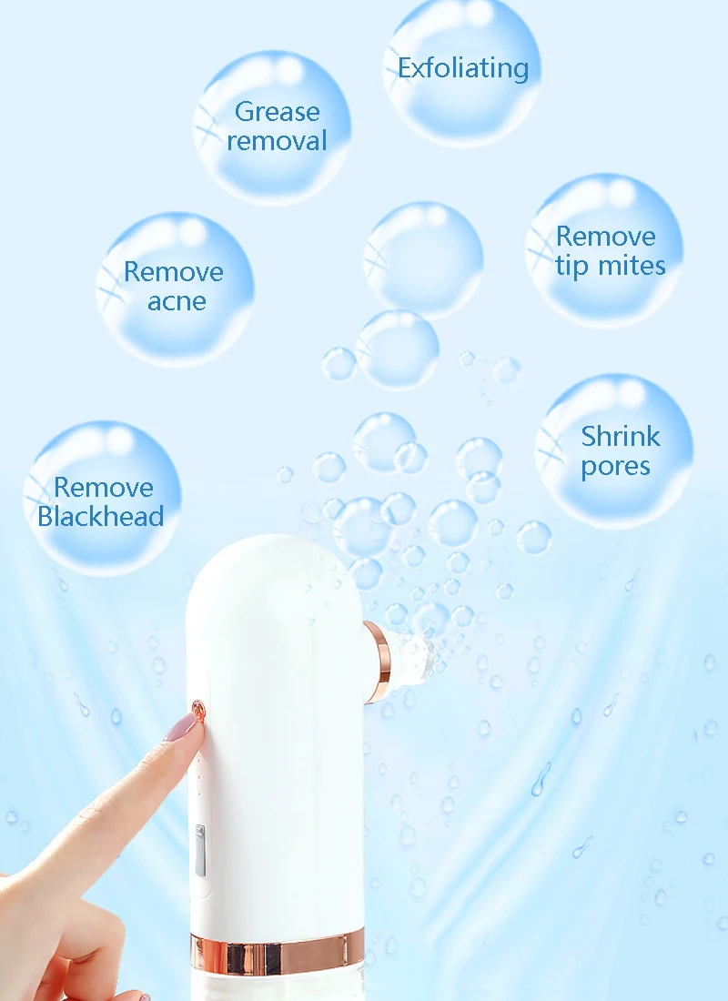 

Electric Small Bubble Blackhead Remover Micro Current Suction Blackhead Cleansing Instrument Home Pore Cleansing Skin Care Tool