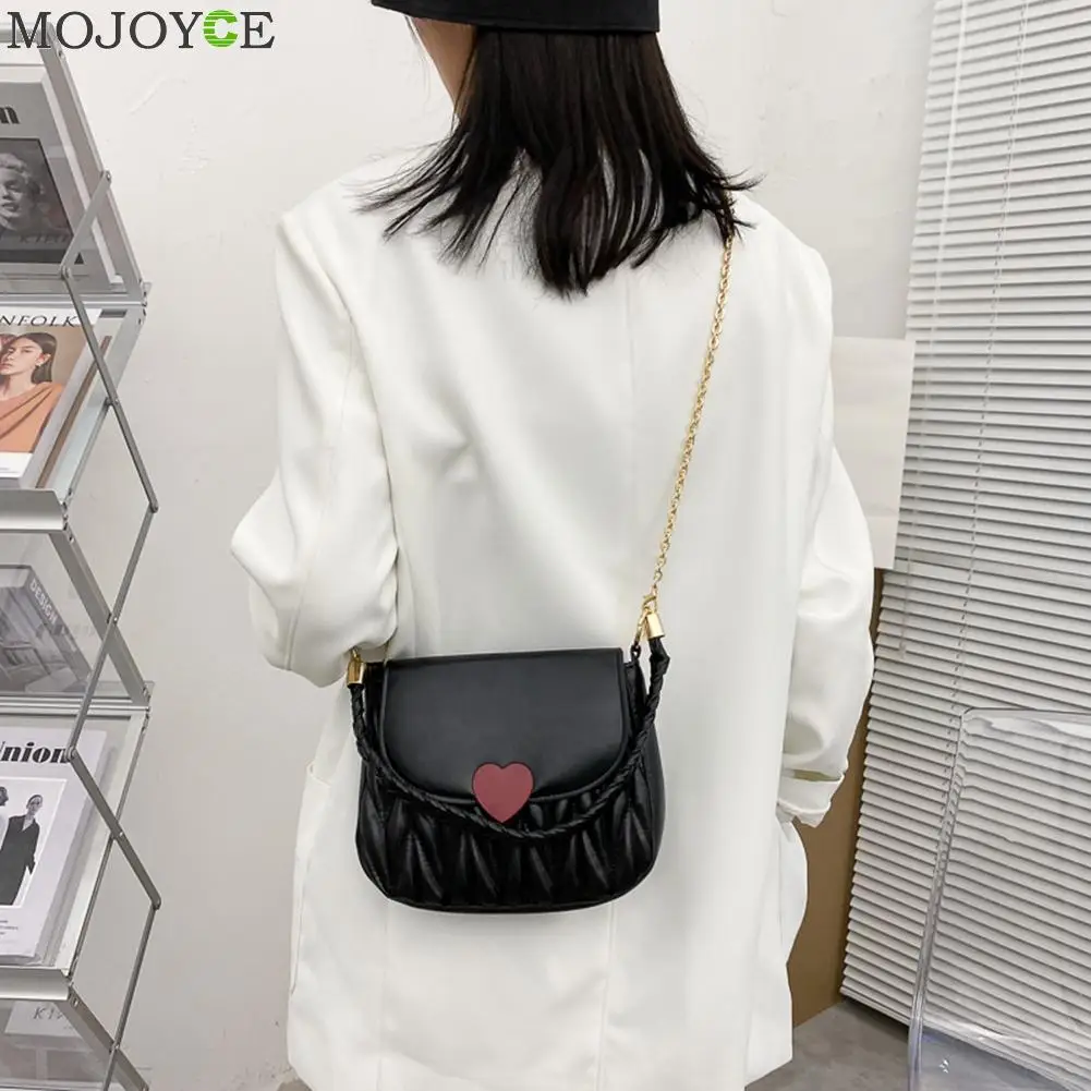 Модная сумка-мессенджер на цепочке из искусственной кожи для женщин