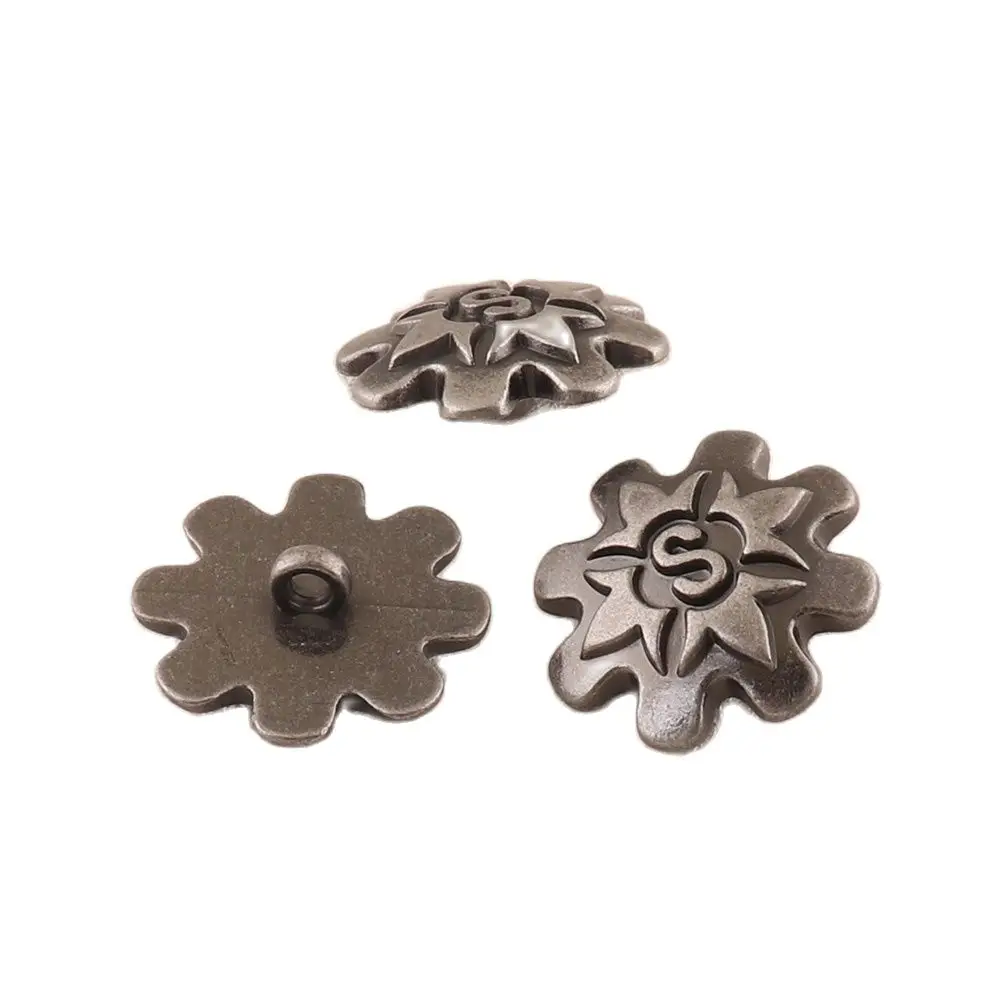 

10 pcs Fashion flower button DIY Metal Shank Buttons Sewing garment Clothes craft Coat shirt Accessory Decorative button DIY