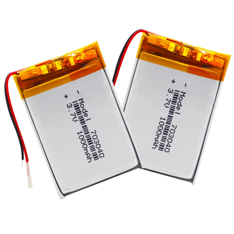 Перезаряжаемая 3 7 V 1000mAh 703040 батарея Li-Po полимерные элементы литий-ионная Lipo для