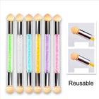 Градиент затенение косметическая кисточка ручка двусторонняя щетка лак для ногтей инструмент Стразы ручка щетки искусства ногтя акриловые дополнительные приспособления