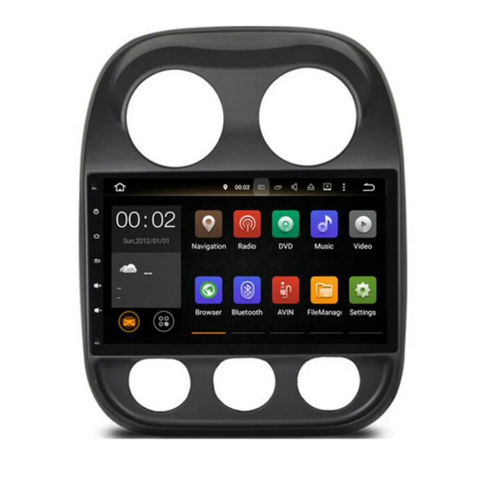 Автомобильный GPS навигатор Android10 автомобильный без DVD проигрывателя для JEEP Compass