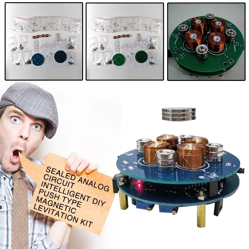 Герметичный аналоговый контур умный DIY нажимной Тип магнитной левитации комплект для среднего колледжа школы студентов электронный аксессуар