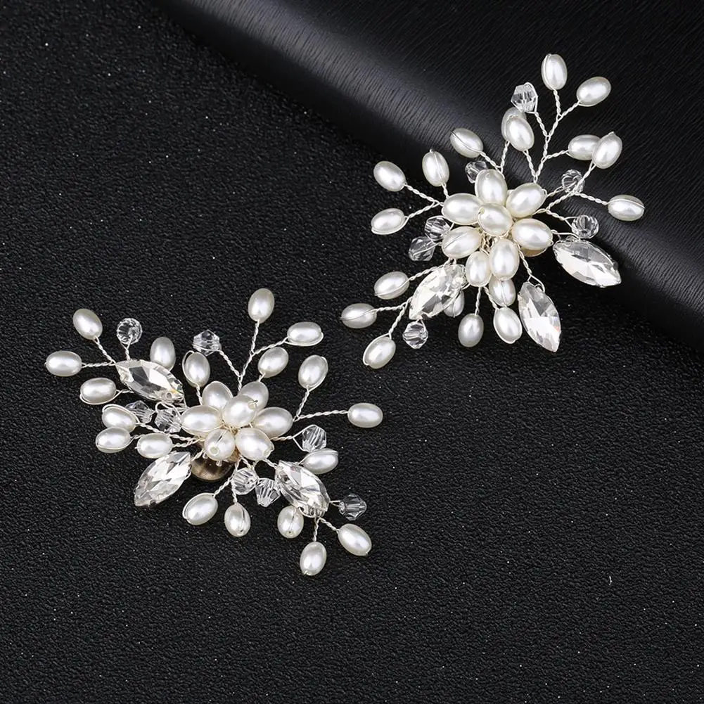 1 пара элегантных Стразы зажимы для обуви цветок платье шляпа Свадебная