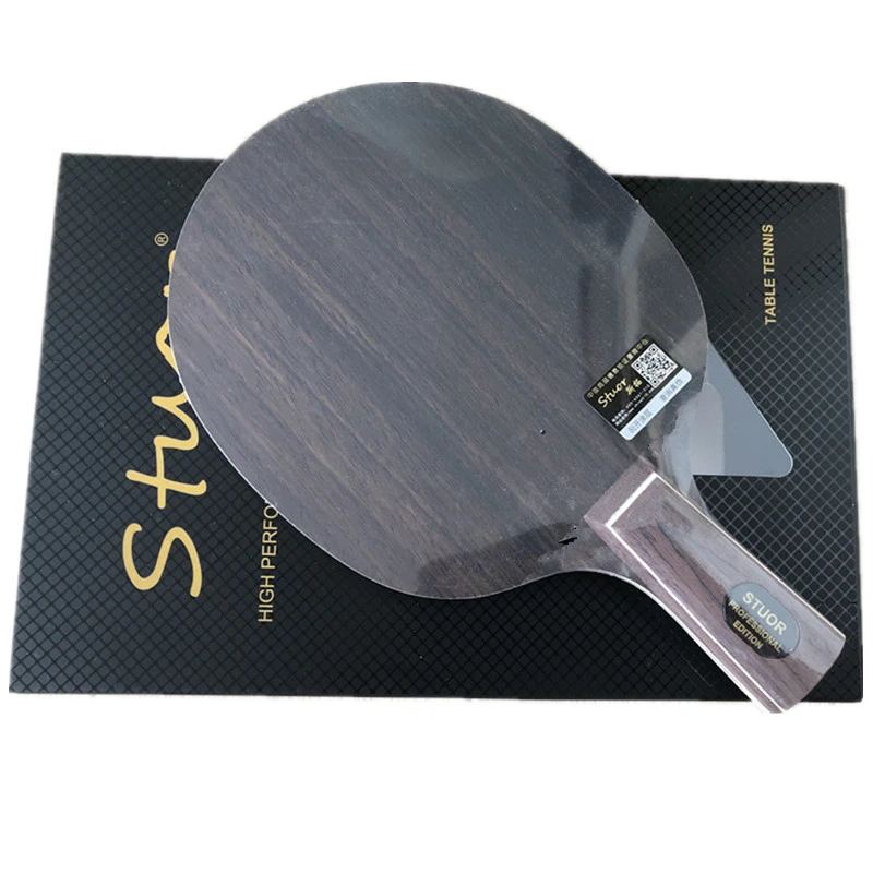 short handle Stuor Ebony 7 слоев чистого дерева ракетки для настольного тенниса пинг-понг профессиональный тренировочный нож - Цвет: short handle