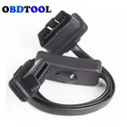 Кабель OBD2 с 16-контактным штекером, плоский тонкий адаптер с выключателем, 16-контактный разъем, Obd1 OBD2, 12 В