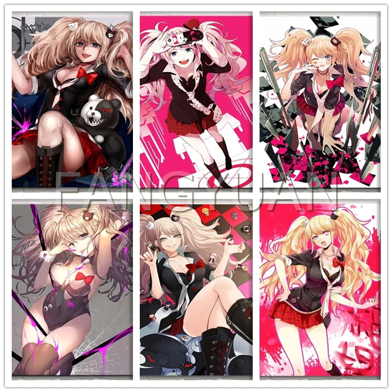 

Diamond Painting Desperate Girl Junko Enoshima Anime DIY Diamond Embroidery Cross Stitch Mosaic Handmade Living Girl Room Decor