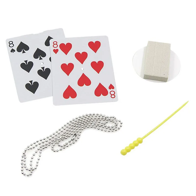 

Creative Chain Thru Sword Card Magic Tricks Close up Stage Magic Props Toys Gift