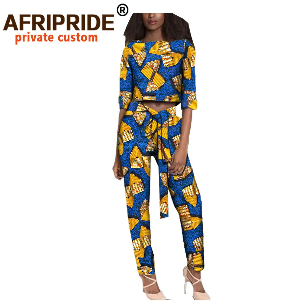 Afrirpride Африканский женский костюм с брюками выполненный по индивидуальному