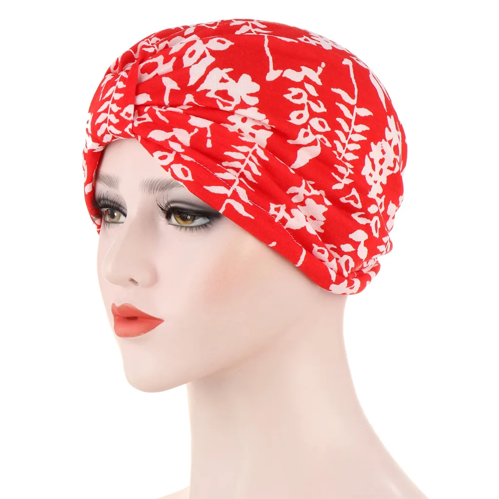 

2021 New sale pattern scarf square insignia on a cap cloth washed imitation cotton base cap chemotherapy Muslim cap in baotou