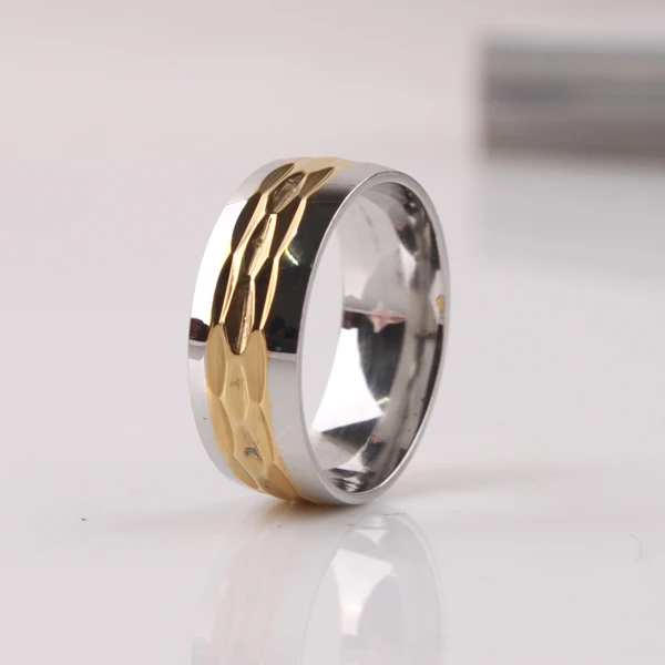

Обручальные кольца шириной 8 мм, кольца золотого цвета из нержавеющей стали 316L, мужское кольцо на палец, оптовая продажа