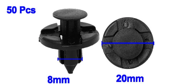 Великобритания! 50 шт. 8 мм Диаметр отверстия пластиковые заклепки застежка