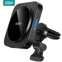 esr halolock magnetic wireless car charger mount for iphone 12 pro max fast charging wireless charger car phone holder air vent