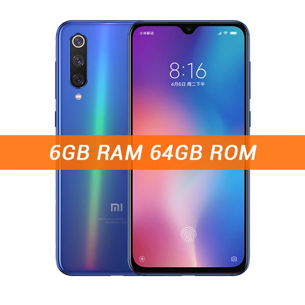 Глобальная версия Xiaomi mi 9 SE, 6 ГБ ОЗУ, 64 Гб ПЗУ, мобильный телефон mi 9 SE, Восьмиядерный процессор Snapdragon 712, полноэкранный экран 5,97 МП, тройная камера - Цвет: 64GB Blue