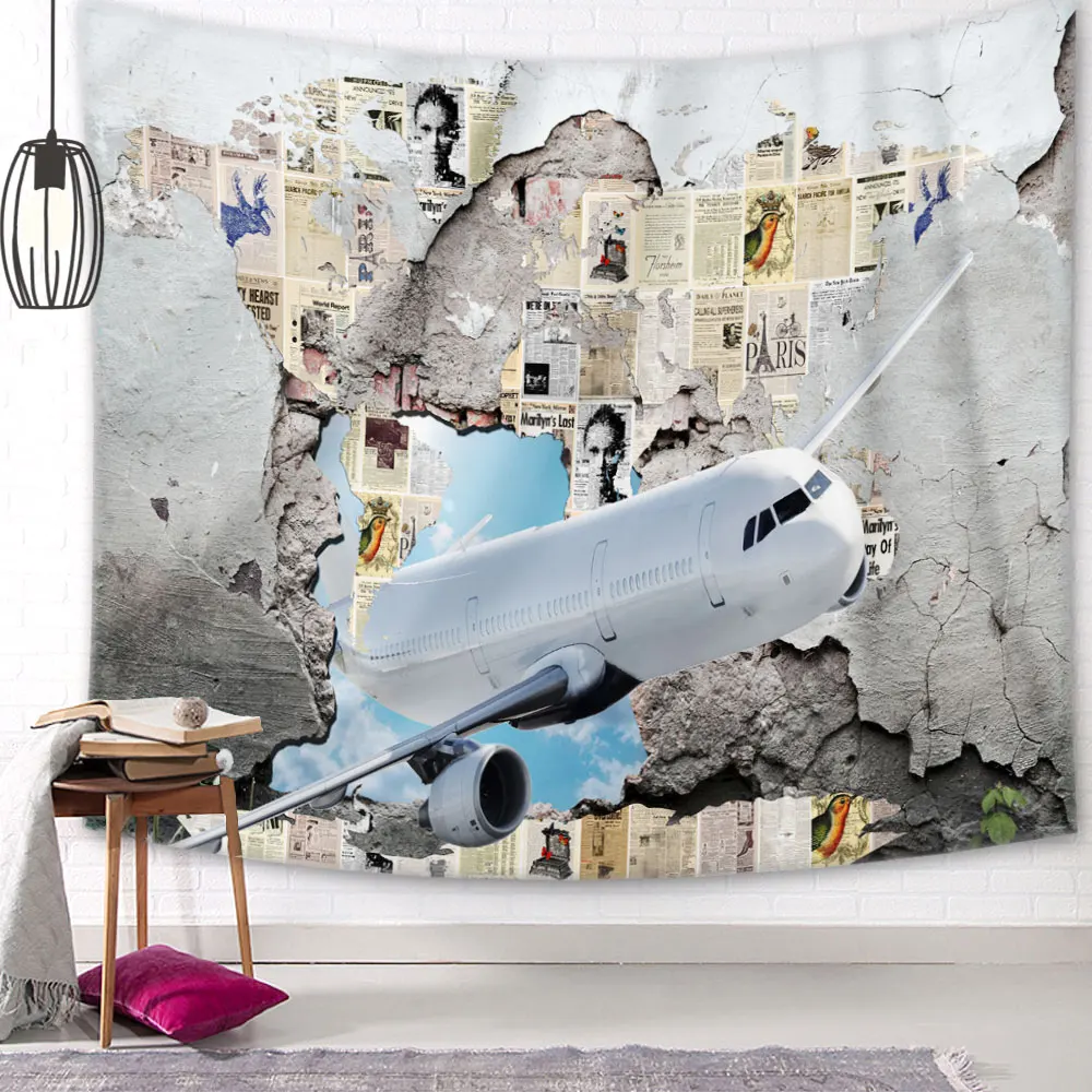 

3D Car RetroTapestry Wall Hanging Tapestries Wall Rugs Dorm Decor Blanket
