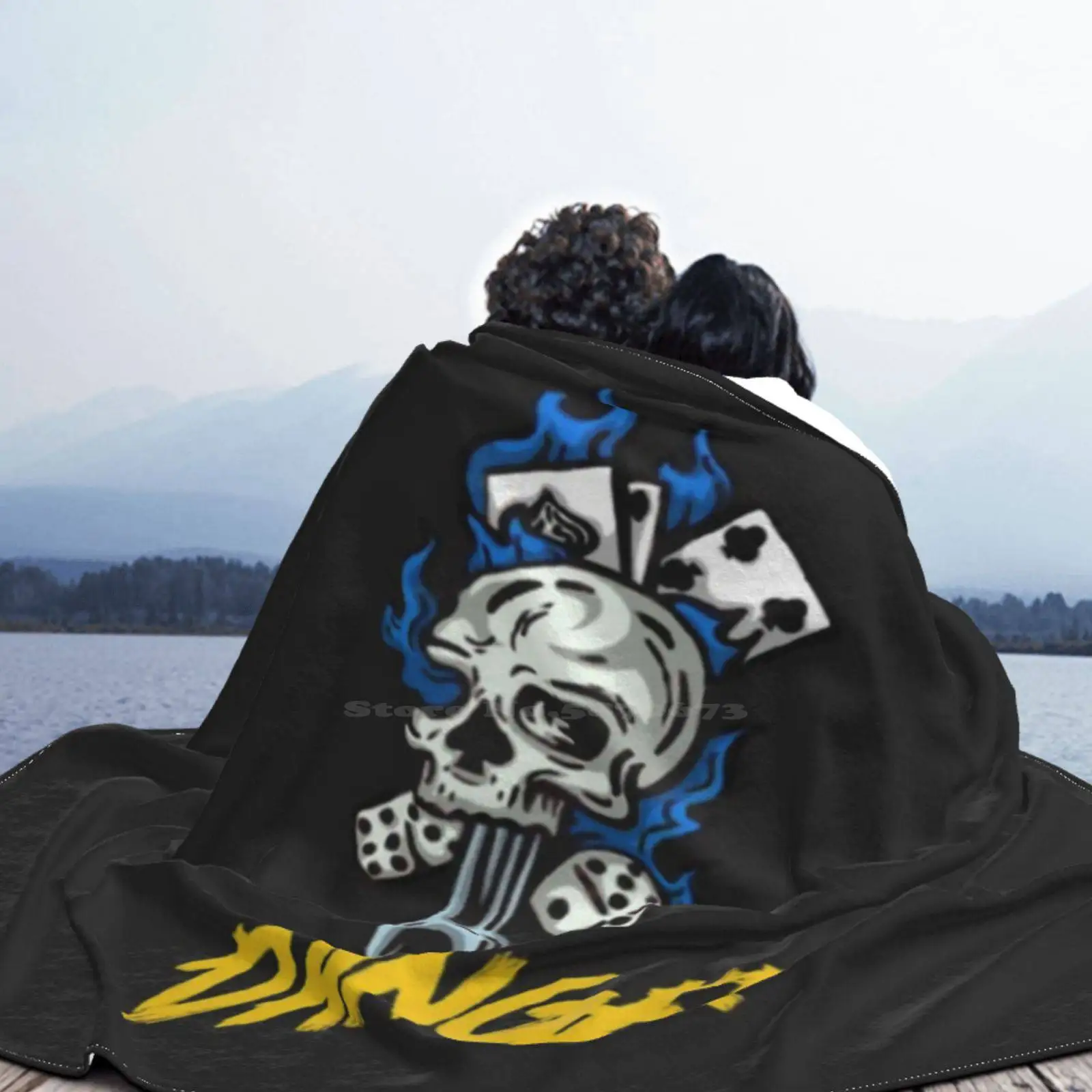 Новый принт огненного черепа по низкой цене новинка модное мягкое теплое одеяло