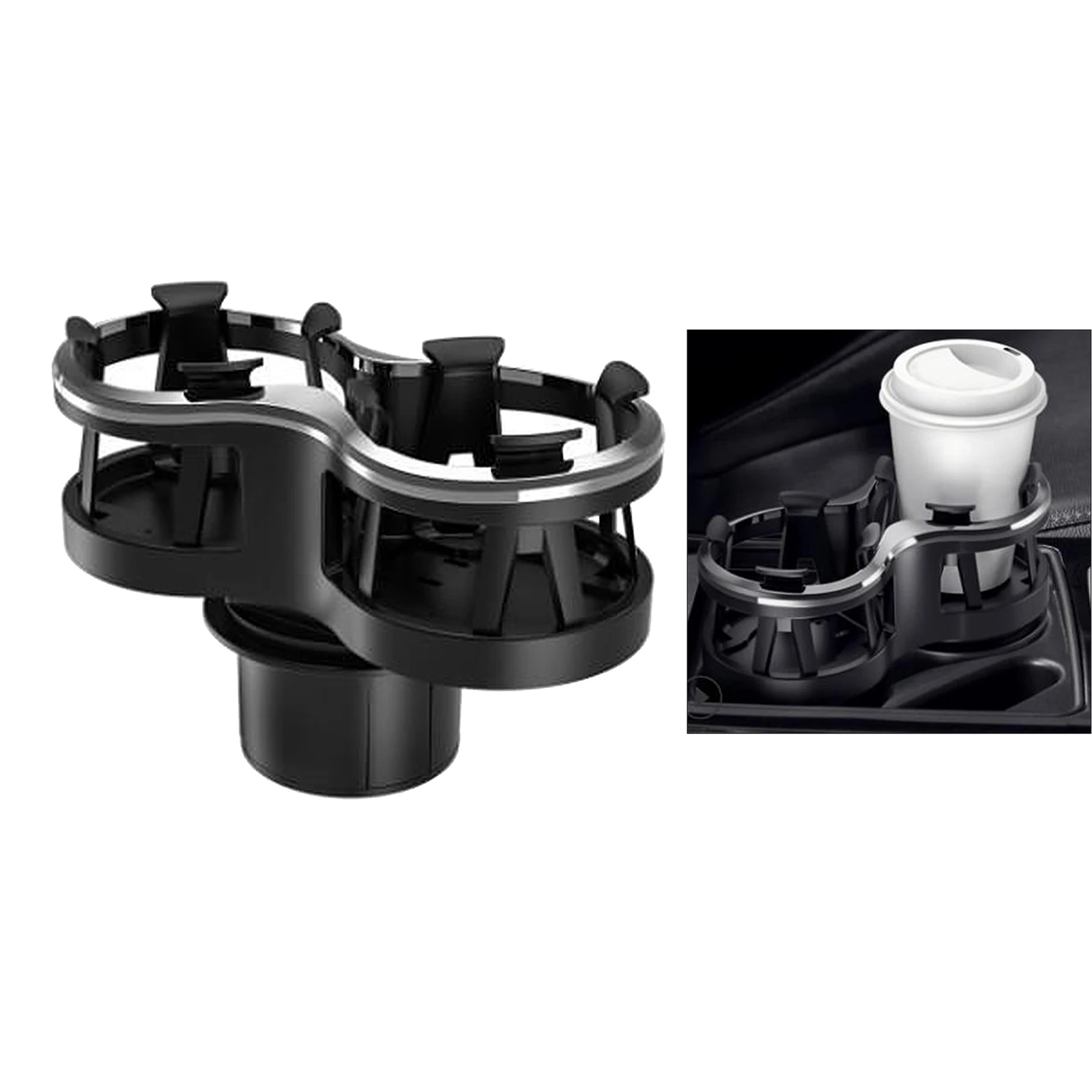 Double Holes Car Cup Holder 2 in 1 Mug Drink Adjustable Base and Bracket Design Fit for Water Bottles Cups Ashtray | Автомобили и