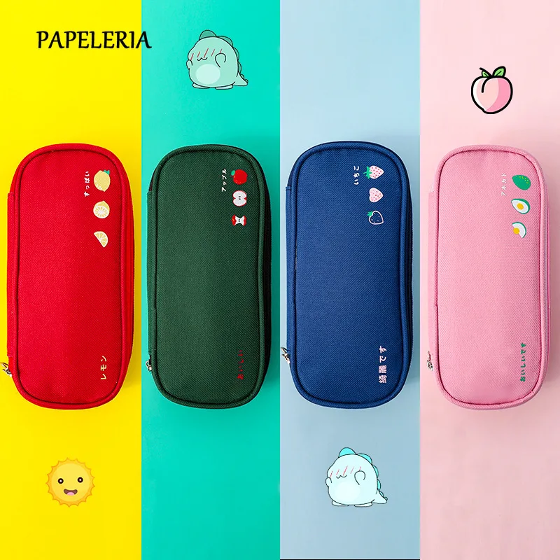 Кавайный чехол для карандаша PAPELERIA пенал из ткани Оксфорд с авокадо милый
