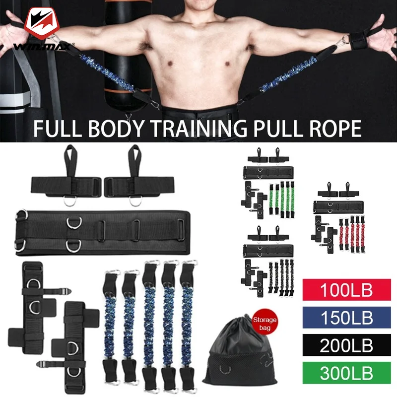 

Winmax Boxing Training Resistance Bands Set Exercises Leg Waist Arm Ankle Adjustable Belt for Boxing MMA Home Gym Equipment