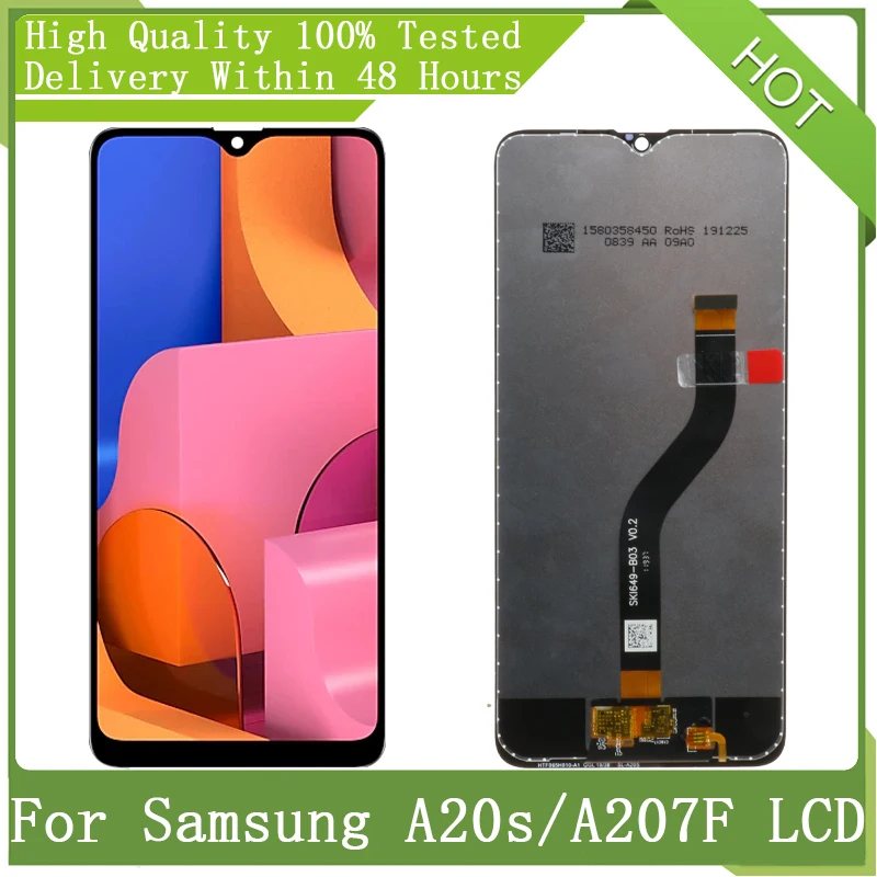6 5 &quotсупер AMOLED для Samsung Galaxy A20s A207 A2070 SM A207F с рамкой ЖК дисплей сенсорный экран