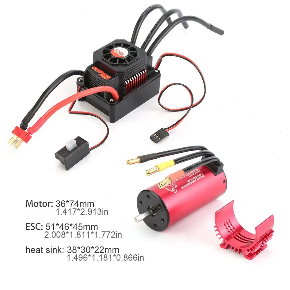 

SURPASSHOBBY KK Motor,3674 2250KV Motor,Brushless Motor,RC Motor,Sensorless Motor,with 120A ESC metal 1