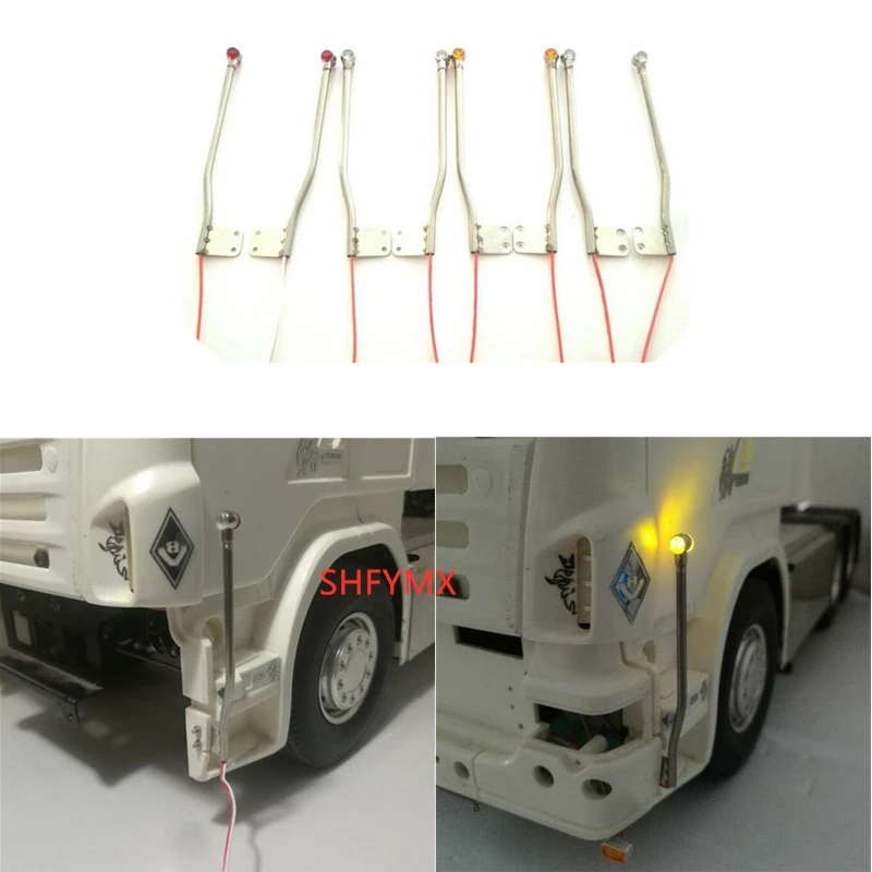 1/14 Rc грузовик прицеп трактор свет для Tamiya Scania R620 56323 R730 6X4 8X4 модель - Цена: 2992.64