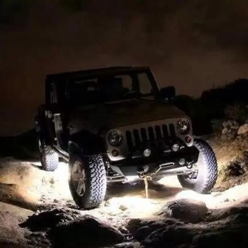 

4PCS LED Rock Lights Waterproof LED Neon Underglow Light for Car Truck SUV Offroad Boat