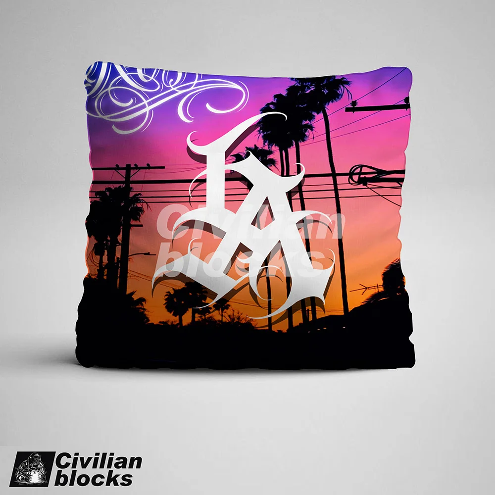 

West Coast Chicano Oldschool Hip-hop Squiggly Og Pillow Cojines Decorativos Para Sofa Seat Cushion Backrest Couch Pillow Chair