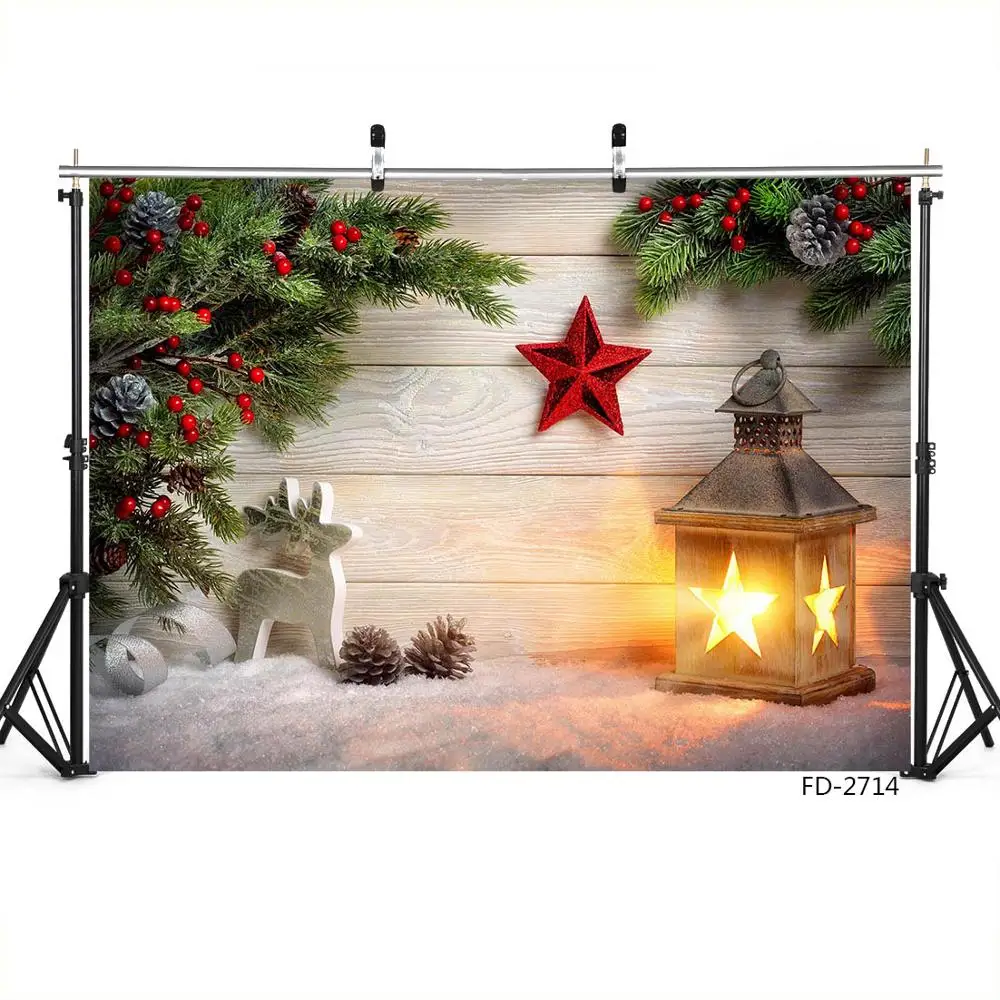 

Christmas Tree Snow Light Star Elk Portrait Backdrops Decor Vinyl Xmas Background Photography For Photo Studio Props Photocall