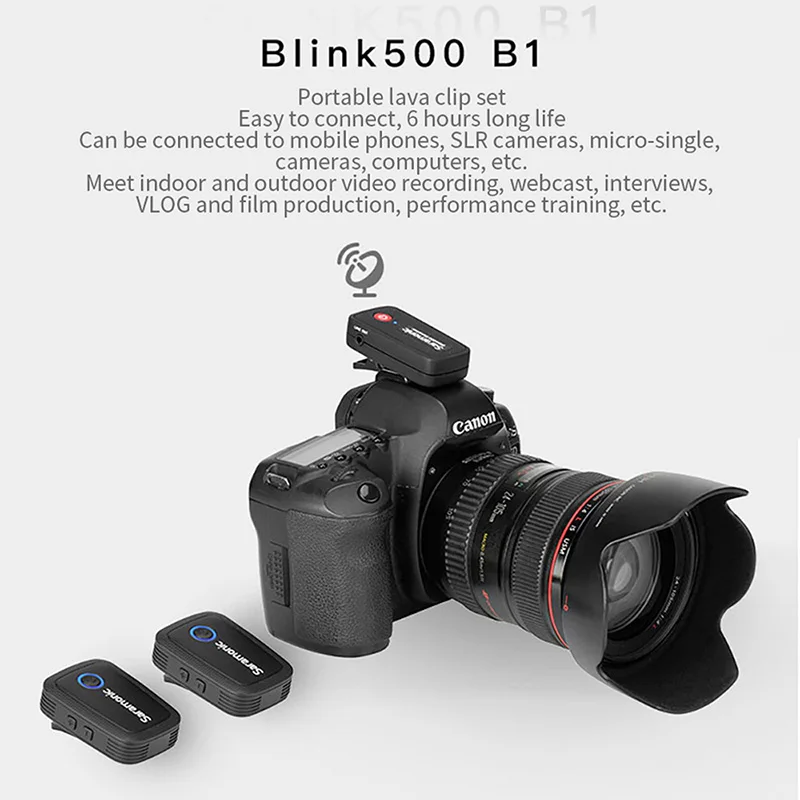 Saramonic Blink500 беспроводной Студийный конденсаторный микрофон петличный нагрудный микрофон для интервью для iPhone Android телефона DSLR камеры