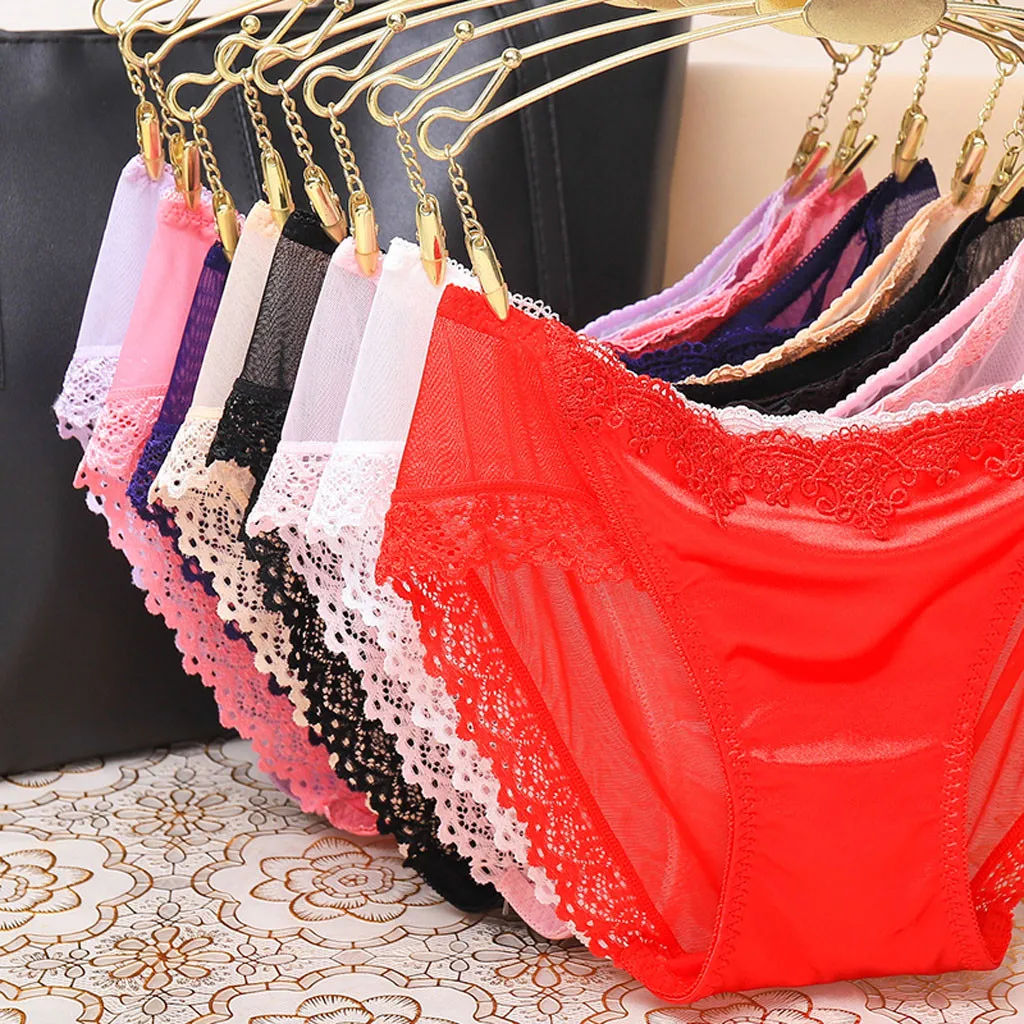 

Fashion Panties for Woman Underwear Sexy Lace Breathable Soft Lingerie Female Briefs Panty Sexy Transparent Underpants Lingerie