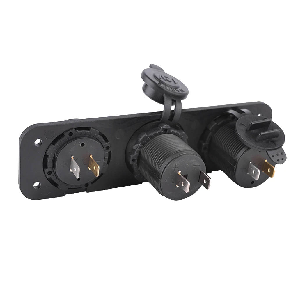 

12V Dual Car Lighter Socket USB Adapter DC 5V Charger Voltmeter