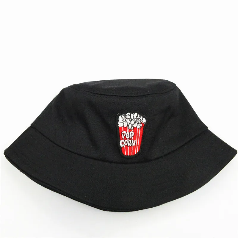 

LDSLYJR Cotton letter Popcorn embroidery Bucket Hat Fisherman Hat outdoor travel hat Sun Cap Hats for men and Women 108