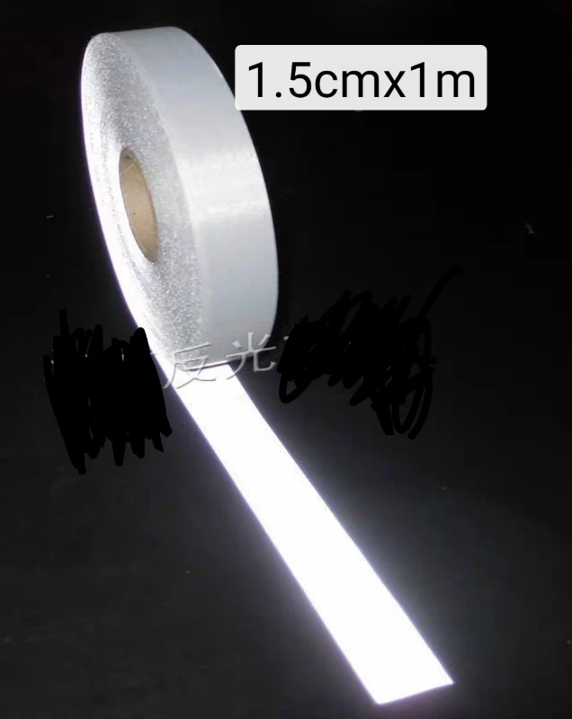 reflect light white 5 см* 47,5 м в ширину красный, белый, черный, желтый, саржа, сигнальная лента, светоотражающая пленка, безопасная поверхность разметки стен, клейкие полосы - Название цвета: reflect light white