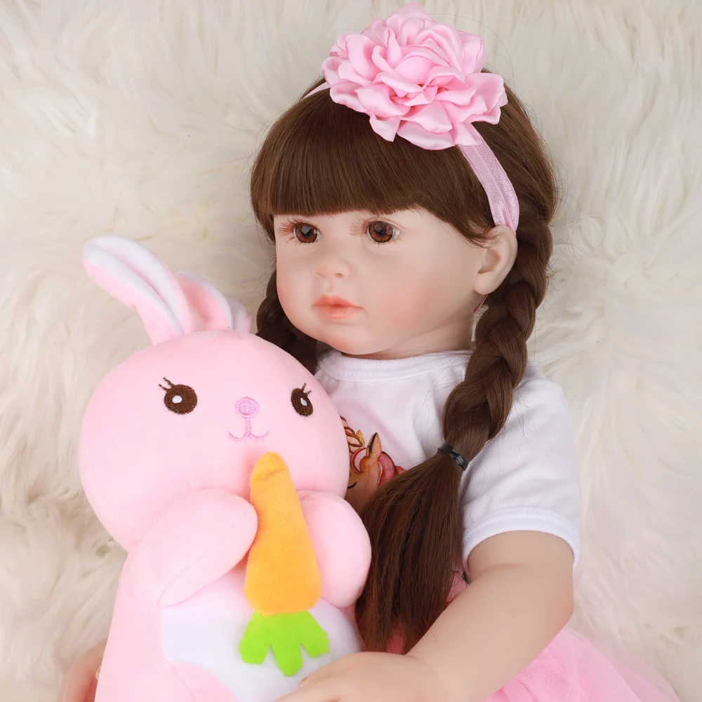 Модная настоящая кукла для девочки Bebe 24 дюйма силиконовая Мягкая хлопковая 60 см